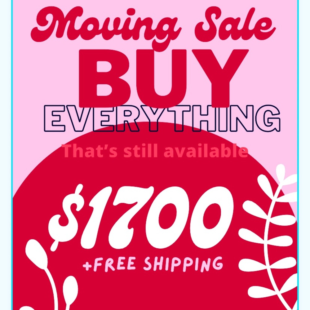 I’m moving. Selling my entire, extensive closet.